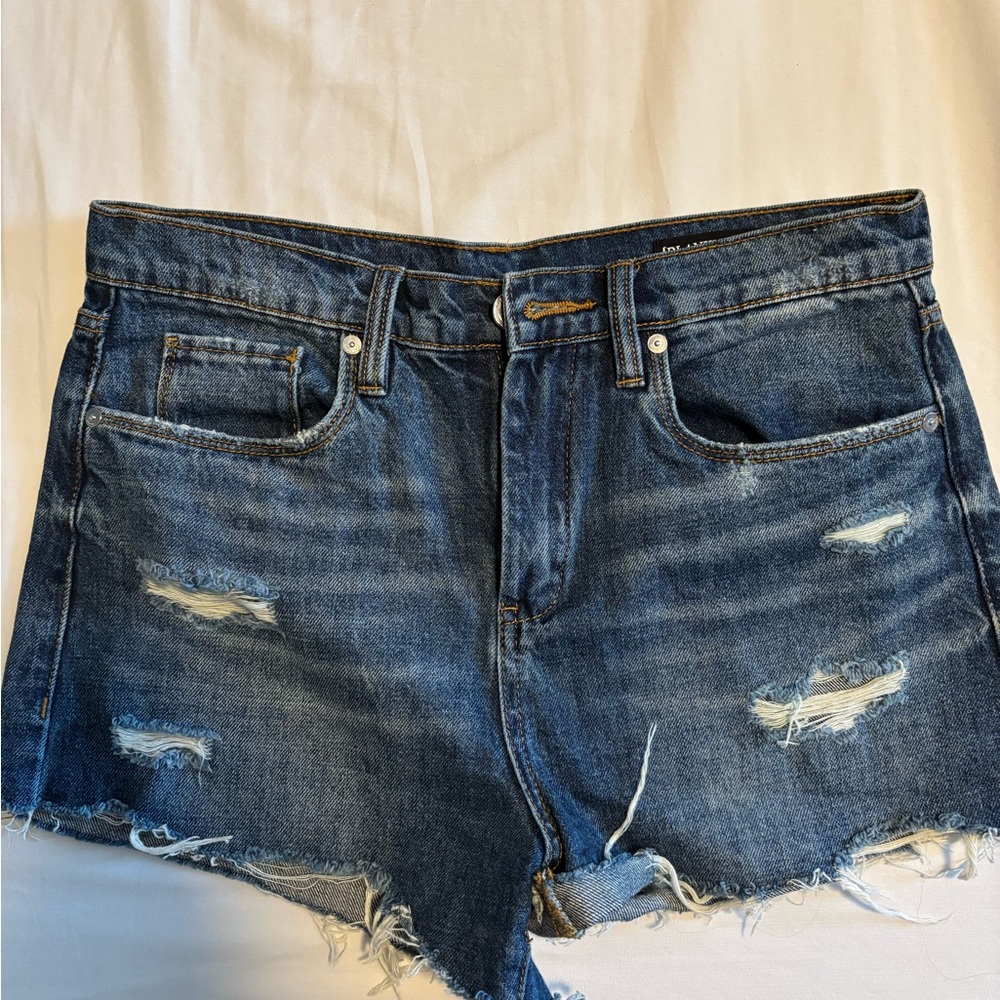 Distressed Denim Shorts